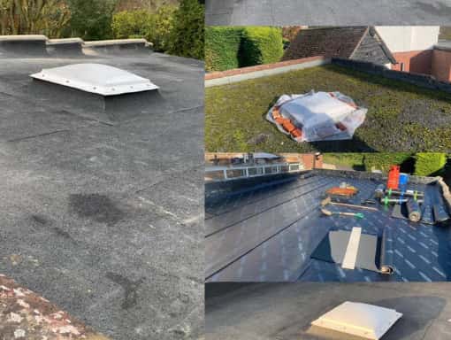 This is a photo of a new flat roof installed in Queensborough. Works carried out by Sheppey Roofing