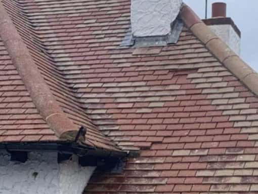 This is a photo of a roof needing repairs in Eastchurch